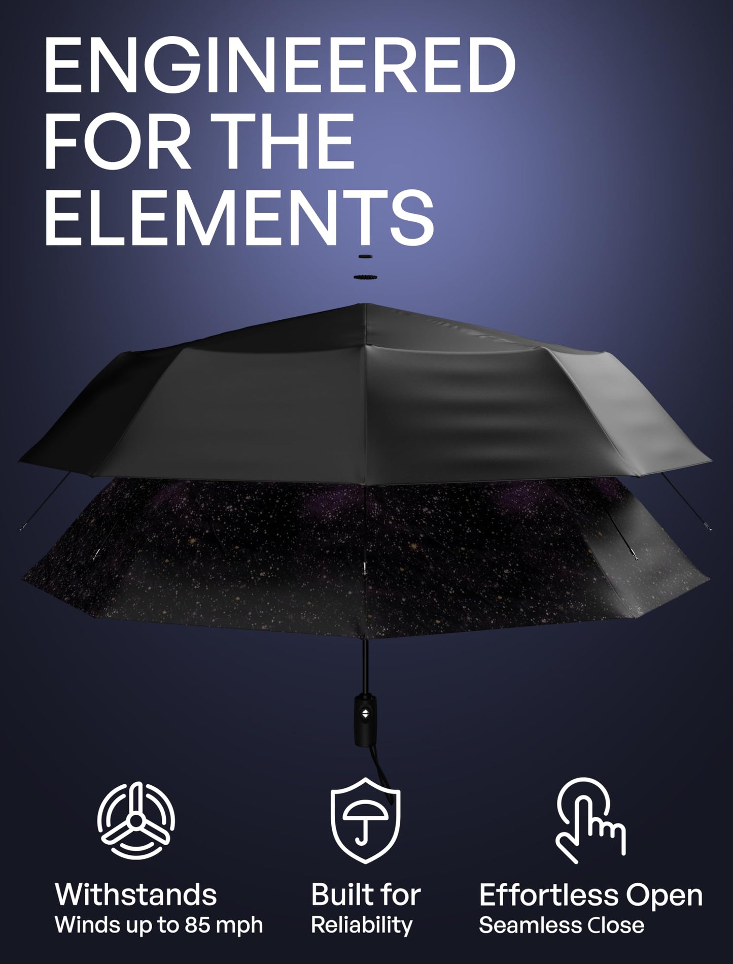 Repel Windproof Travel Umbrella - Compact & Withstands Winds up to 100MPH, Strongest Premium Auto Folding Umbrella for Rain and Sun - Durable, Light & Portable for Women & Men, Fits Backpack & Cars