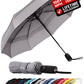 Repel Windproof Travel Umbrella - Compact & Withstands Winds up to 100MPH, Strongest Premium Auto Folding Umbrella for Rain and Sun - Durable, Light & Portable for Women & Men, Fits Backpack & Cars