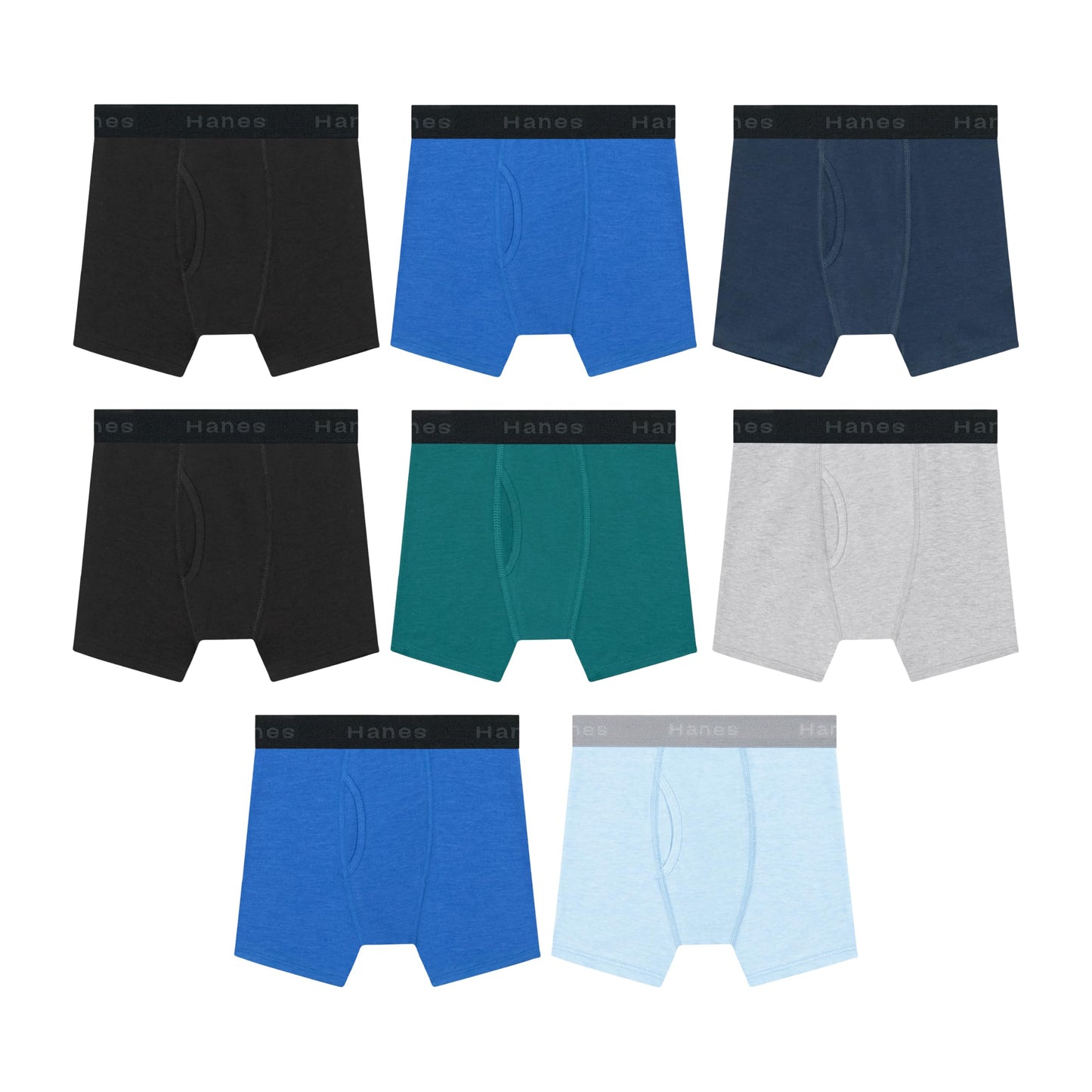 Hanes Boys' Underwear Boxer Briefs Or Briefs Pack, 8 Or 12 Pack, Cotton Stretch Underwear for Boys & Toddler Boys