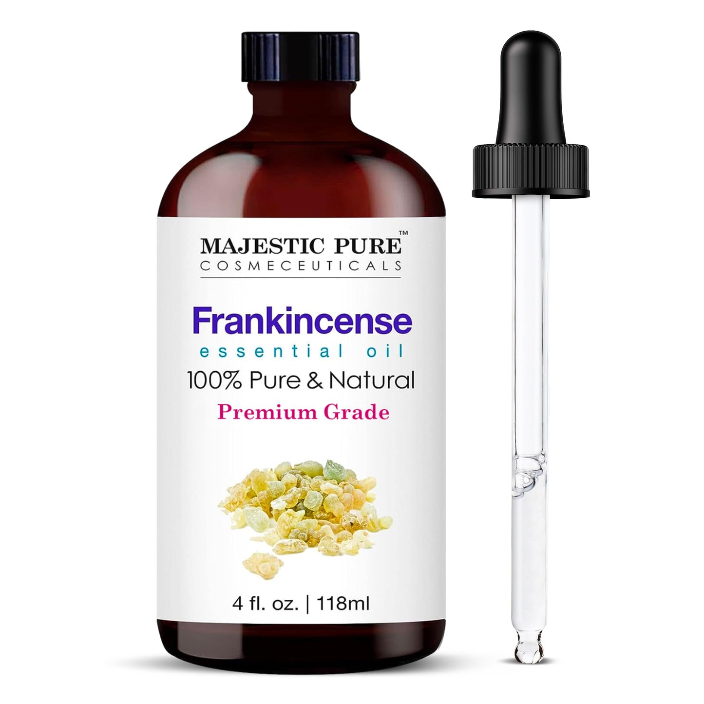 Majestic Pure Peppermint Essential Oil for Diffuser - 4 Fl Oz | 100% Natural Essentials Oils for Aromatherapy, Massage, Steam inhalation, Air Freshing, Soap and Candle Making