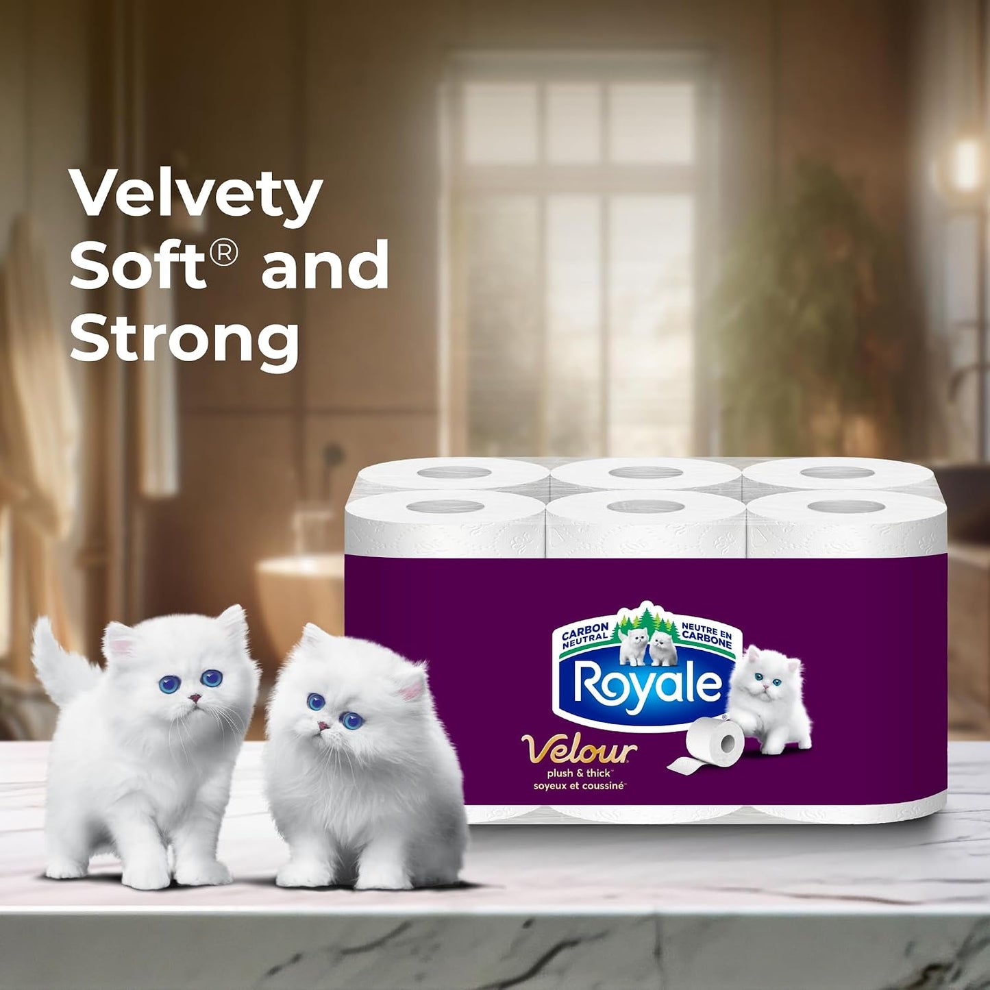 Royale Velour Toilet Paper, 12 Equal 24 Rolls, 142 Bathroom Tissues per roll