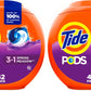 Tide PODS laundry detergent pacs, 3-in-1 Stain Remover, Odor Fighter, Color ProteCountor, 76 Count, HE compatible, Spring Meadow Scent