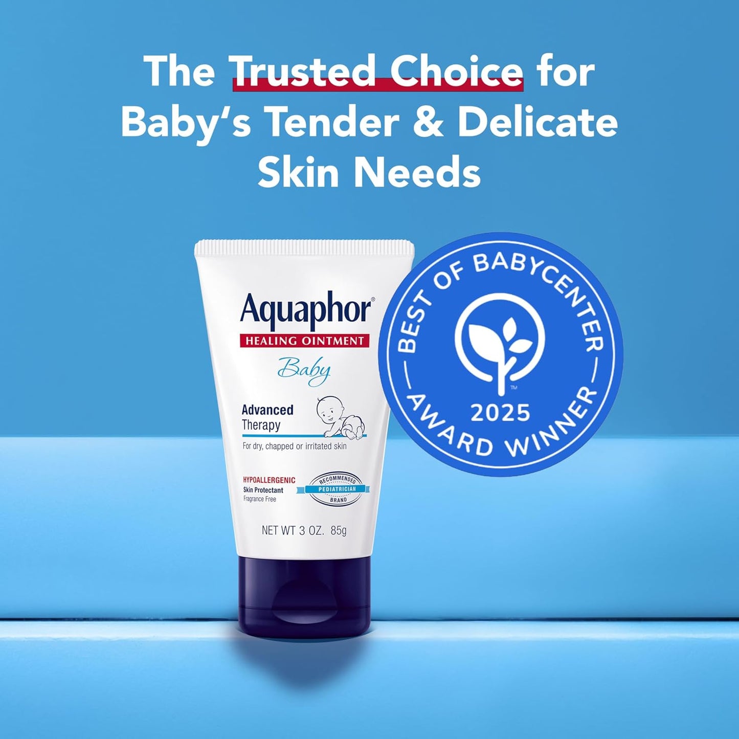 Aquaphor Baby Healing Ointment for Diaper Rash and More, 7 OZ | Baby Skin Protectant with Petrolatum for Chapped or Dry Skin, Drool Rash and Diaper Rash, Hypoallergenic, Fragrance Free