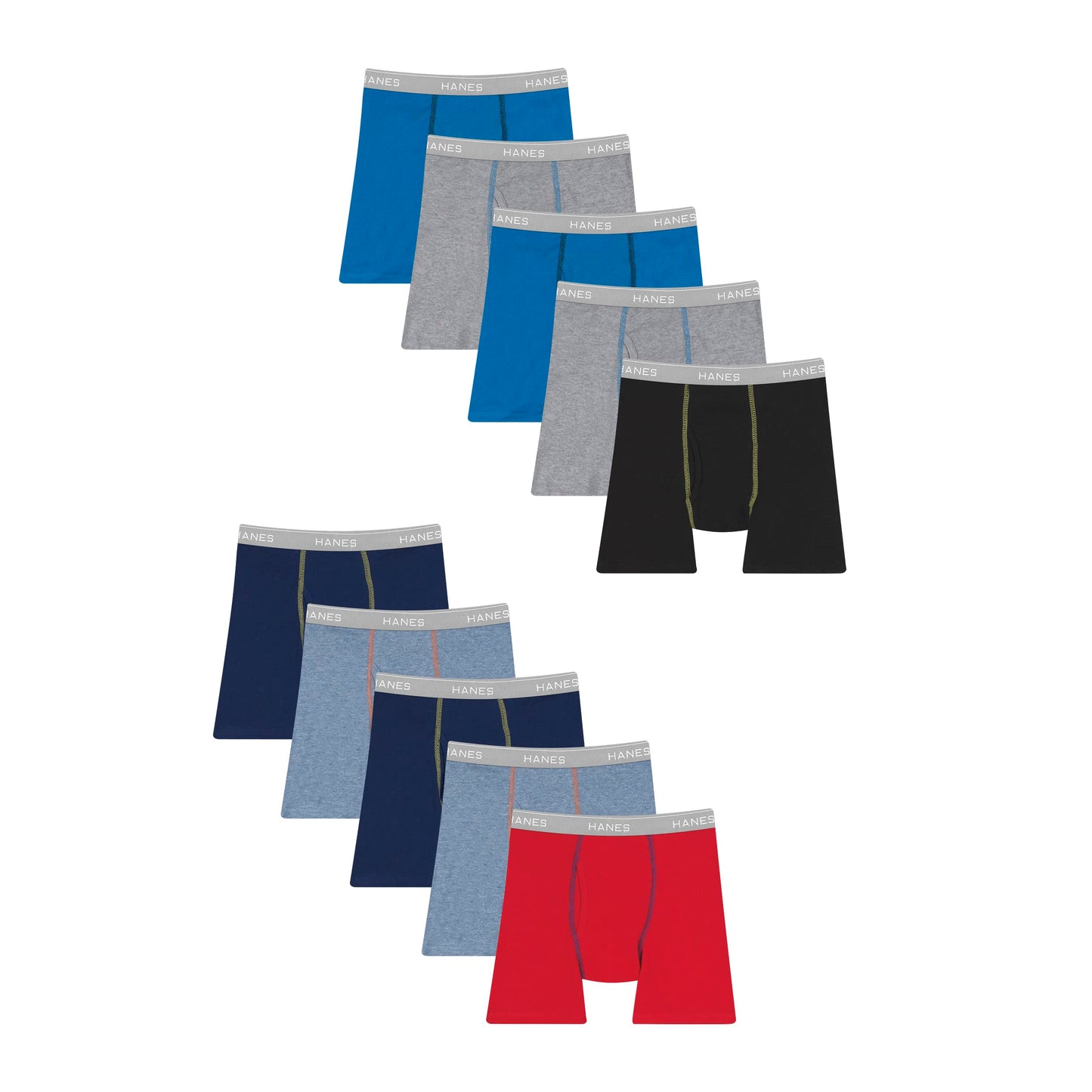 Hanes Boys' Underwear Boxer Briefs Or Briefs Pack, 8 Or 12 Pack, Cotton Stretch Underwear for Boys & Toddler Boys