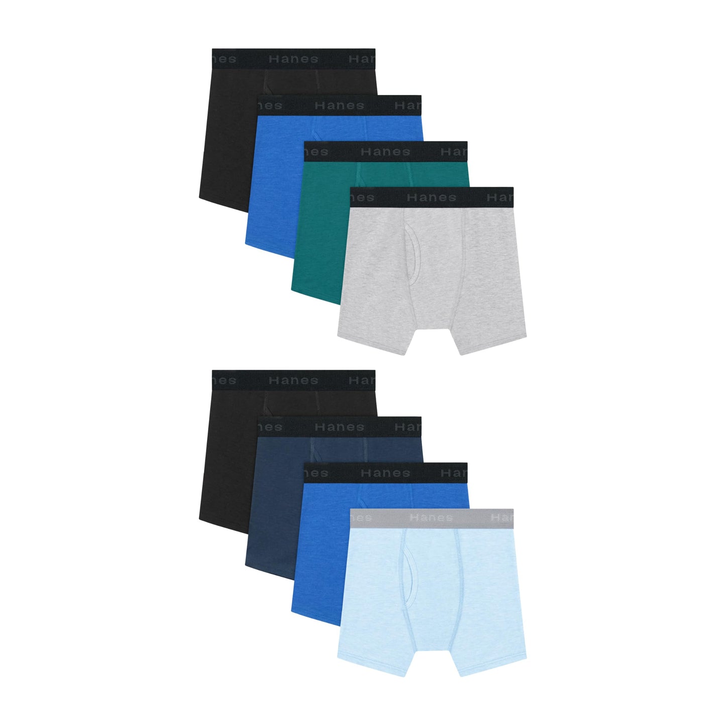 Hanes Boys' Underwear Boxer Briefs Or Briefs Pack, 8 Or 12 Pack, Cotton Stretch Underwear for Boys & Toddler Boys