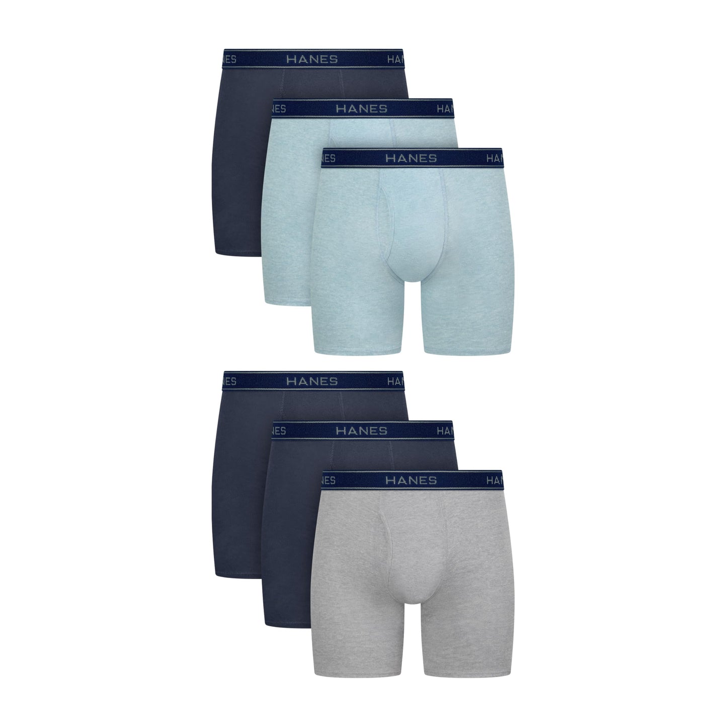 Hanes mens Underwear Boxer Briefs Pack, Cool & Breathable Cotton Moisture-wicking Underwear for Men, No Ride Up