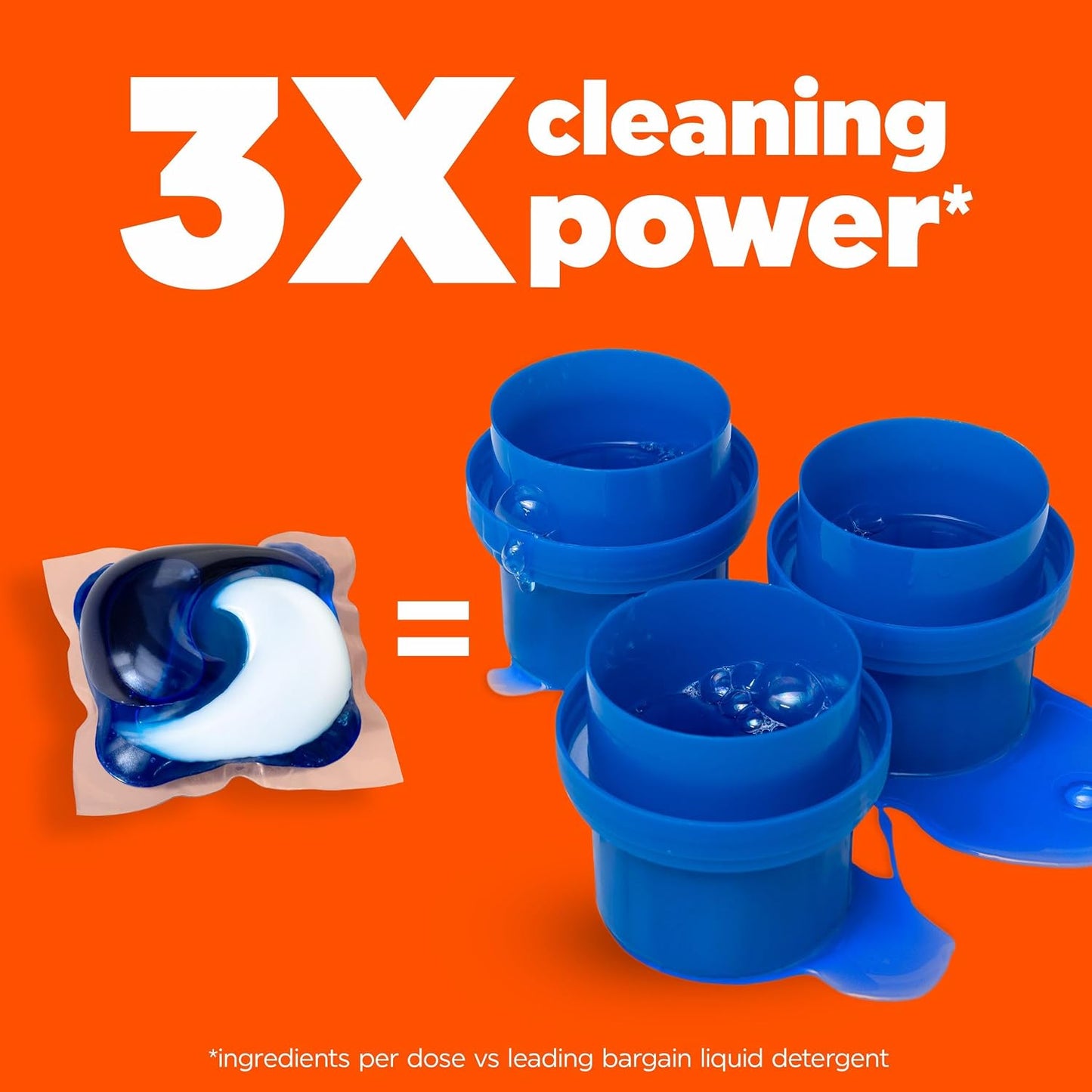 Tide PODS laundry detergent pacs, 3-in-1 Stain Remover, Odor Fighter, Color ProteCountor, 76 Count, HE compatible, Spring Meadow Scent
