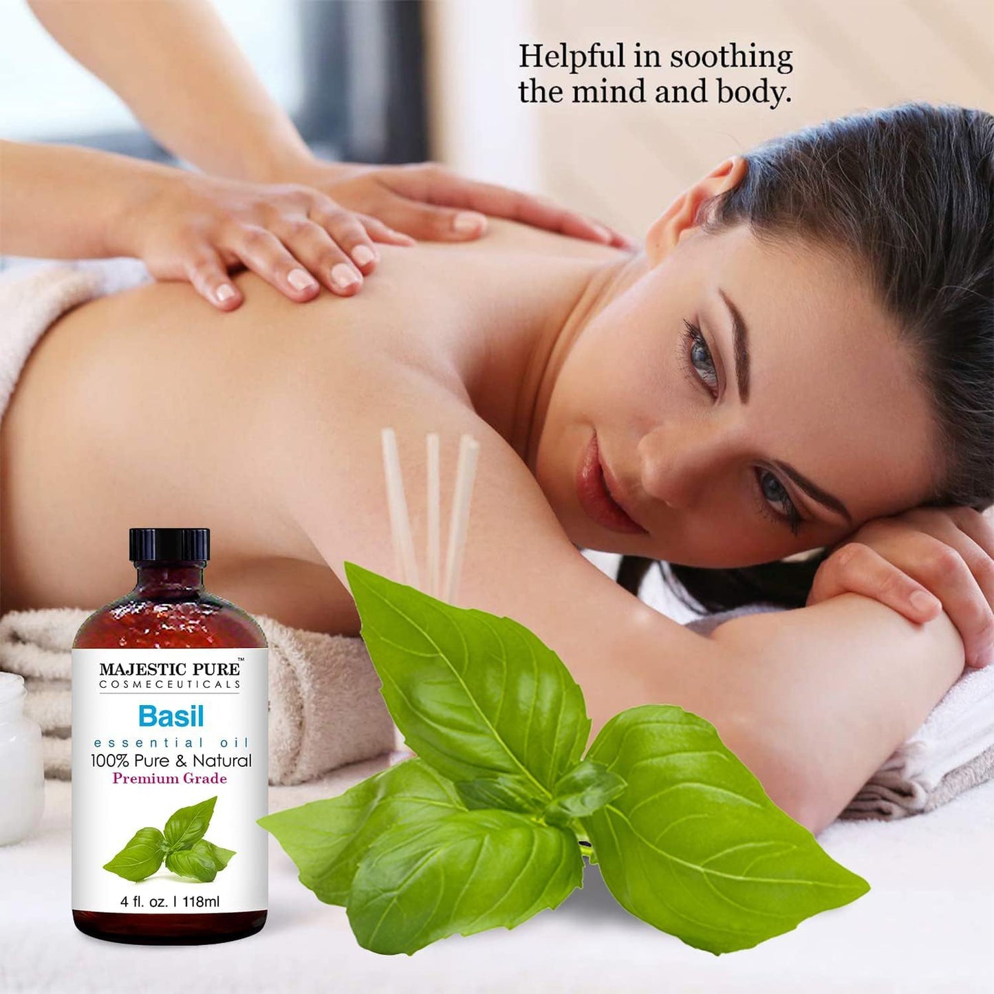 Majestic Pure Peppermint Essential Oil for Diffuser - 4 Fl Oz | 100% Natural Essentials Oils for Aromatherapy, Massage, Steam inhalation, Air Freshing, Soap and Candle Making