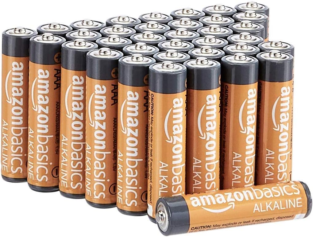 Amazon Basics 48 Pack AA High-Performance Alkaline Batteries, 10-Year Shelf Life, Easy to Open Value Pack