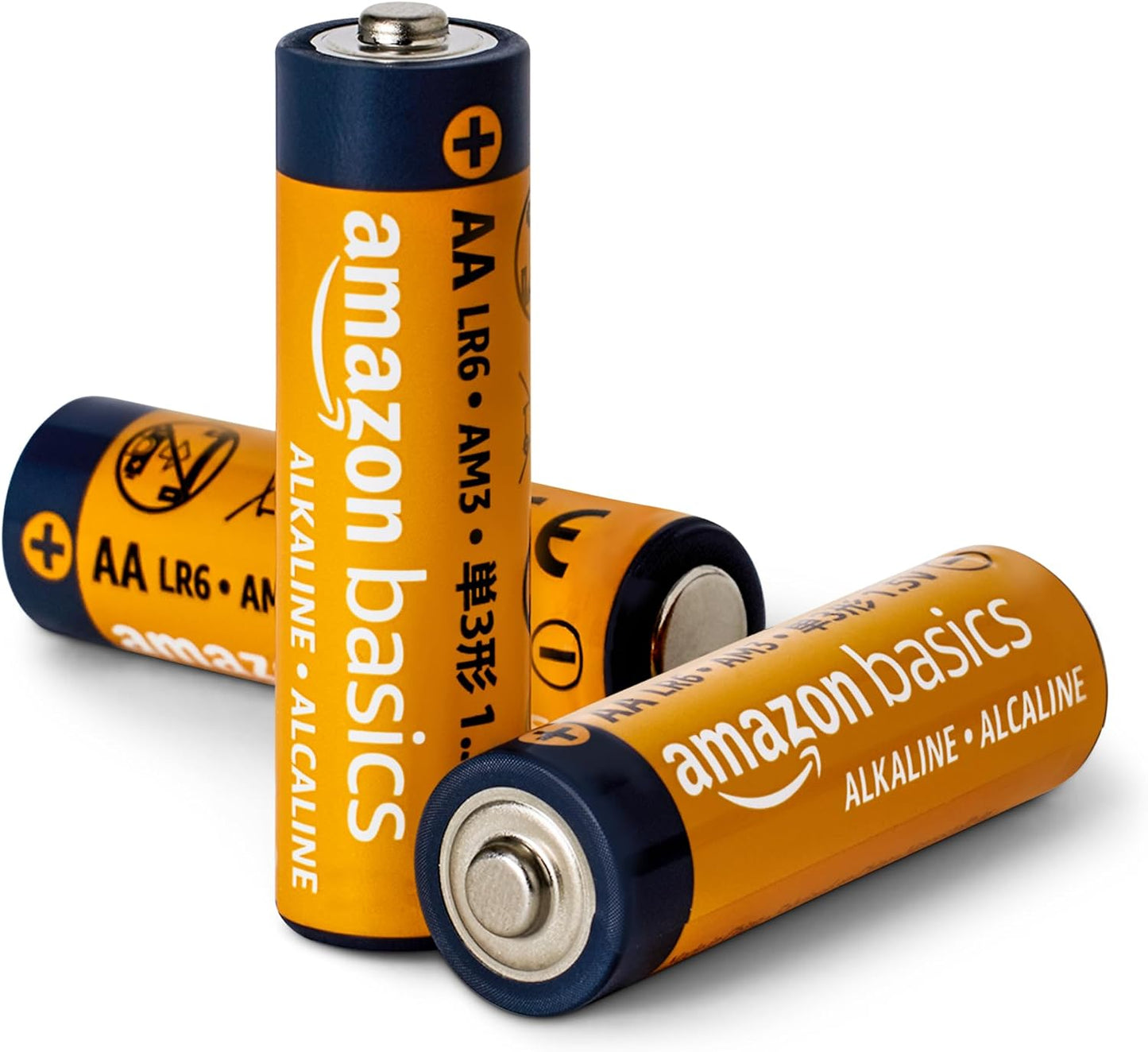 Amazon Basics 48 Pack AA High-Performance Alkaline Batteries, 10-Year Shelf Life, Easy to Open Value Pack