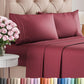 Queen Size 4 Piece Sheet Set - Comfy Breathable & Cooling Sheets - White