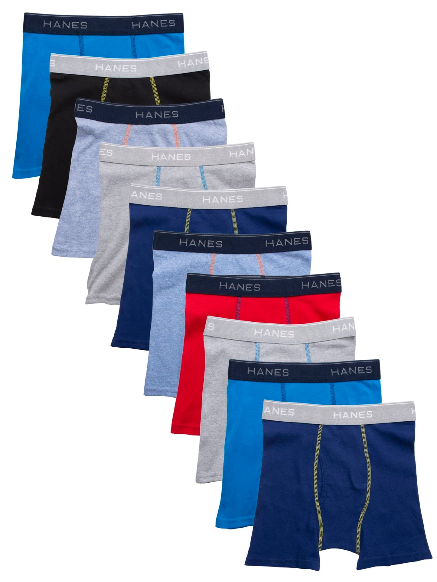 Hanes Boys' Underwear Boxer Briefs Or Briefs Pack, 8 Or 12 Pack, Cotton Stretch Underwear for Boys & Toddler Boys