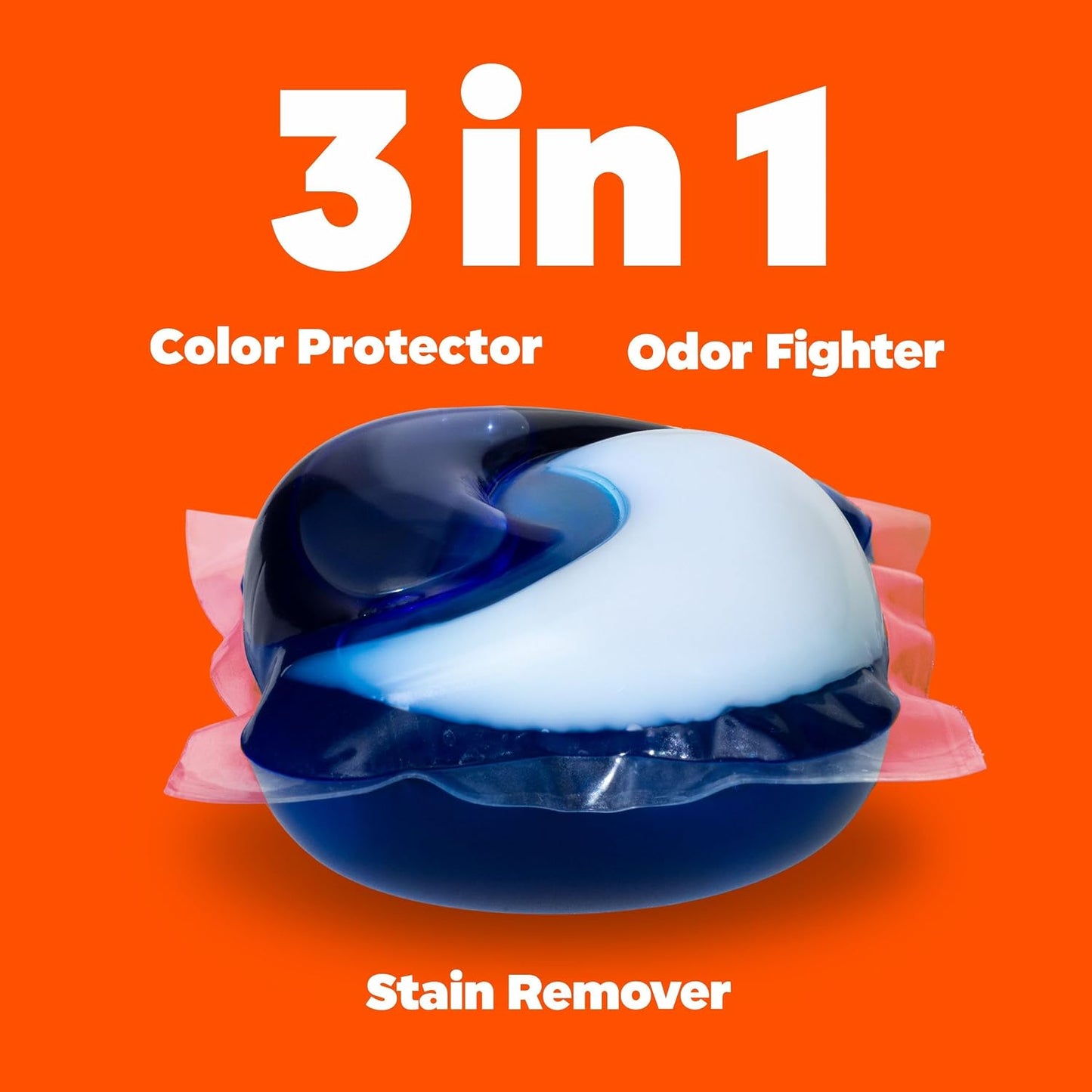 Tide PODS laundry detergent pacs, 3-in-1 Stain Remover, Odor Fighter, Color ProteCountor, 76 Count, HE compatible, Spring Meadow Scent