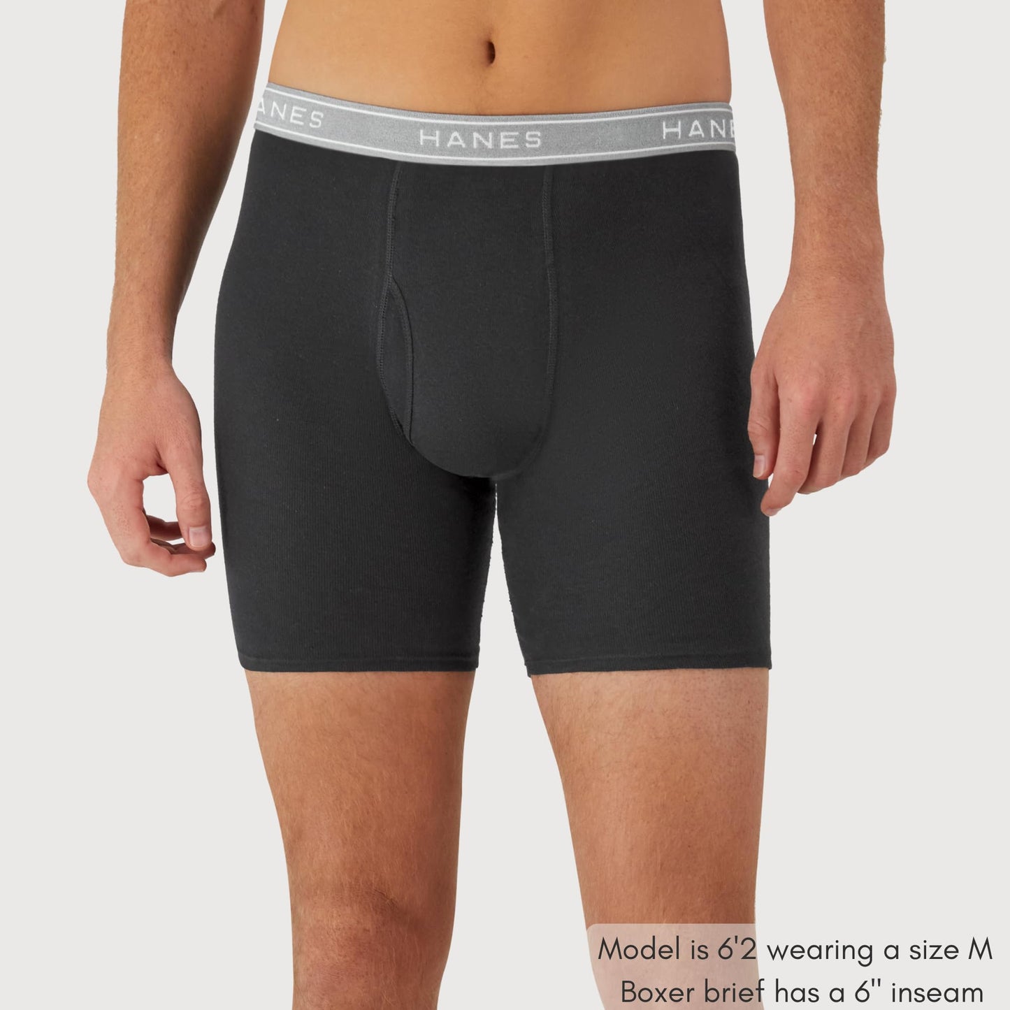 Hanes mens Underwear Boxer Briefs Pack, Cool & Breathable Cotton Moisture-wicking Underwear for Men, No Ride Up