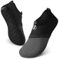 SEEKWAY Water Shoes Quick-Dry Aqua Socks Barefoot Slip-on for Beach Pool Swim River Yoga Lake Surf Women Men Black SK001