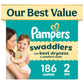Pampers Swaddlers Diapers, Size 5 (20-37 lbs), 132 Count, Fragrance Free, Hypoallergenic, Absorbent, Pediatrician Recommended, Skin Safe