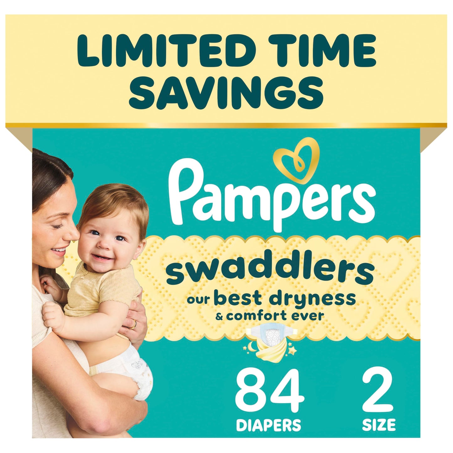 Pampers Swaddlers Diapers, Size 5 (20-37 lbs), 132 Count, Fragrance Free, Hypoallergenic, Absorbent, Pediatrician Recommended, Skin Safe