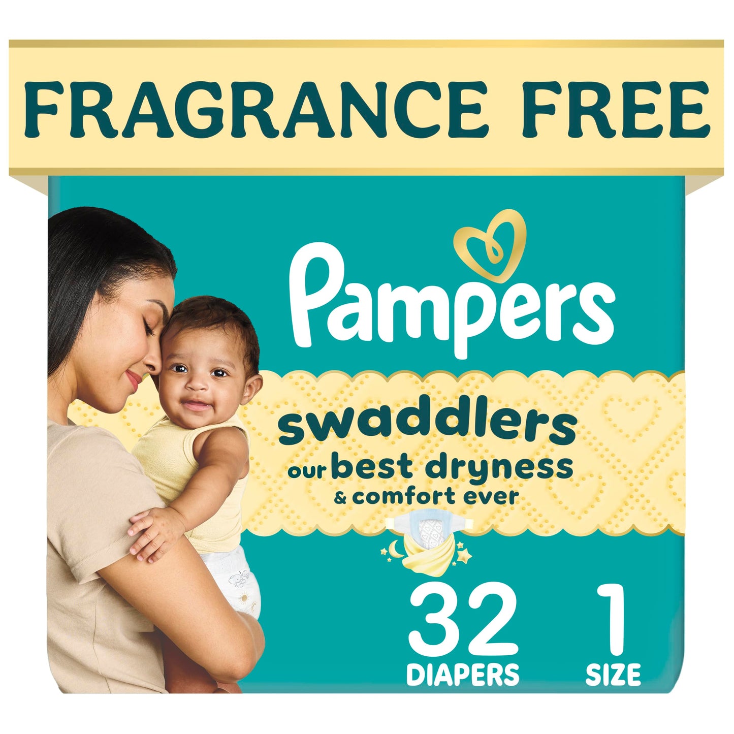Pampers Swaddlers Diapers, Size 5 (20-37 lbs), 132 Count, Fragrance Free, Hypoallergenic, Absorbent, Pediatrician Recommended, Skin Safe