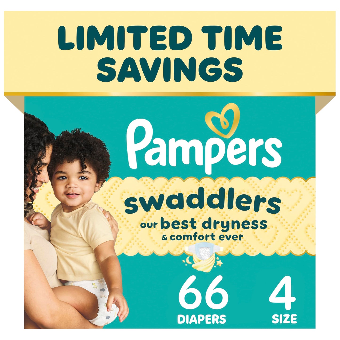Pampers Swaddlers Diapers, Size 5 (20-37 lbs), 132 Count, Fragrance Free, Hypoallergenic, Absorbent, Pediatrician Recommended, Skin Safe