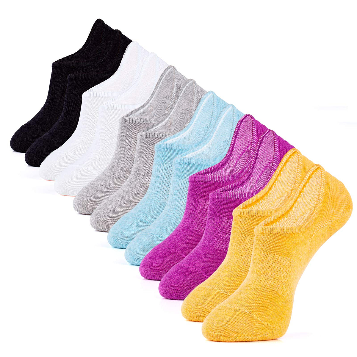 IDEGG Women & Men No Show Low Cut Anti‑Slip Casual Sports Running Socks