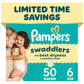 Pampers Swaddlers Diapers, Size 5 (20-37 lbs), 132 Count, Fragrance Free, Hypoallergenic, Absorbent, Pediatrician Recommended, Skin Safe