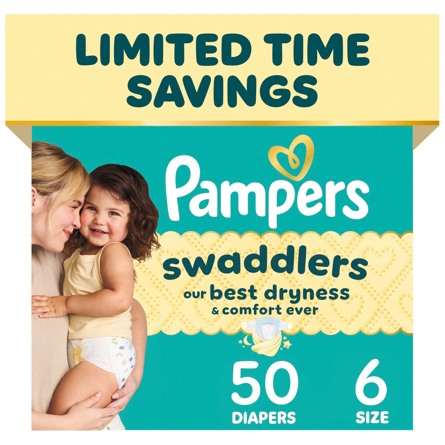 Pampers Swaddlers Diapers, Size 5 (20-37 lbs), 132 Count, Fragrance Free, Hypoallergenic, Absorbent, Pediatrician Recommended, Skin Safe