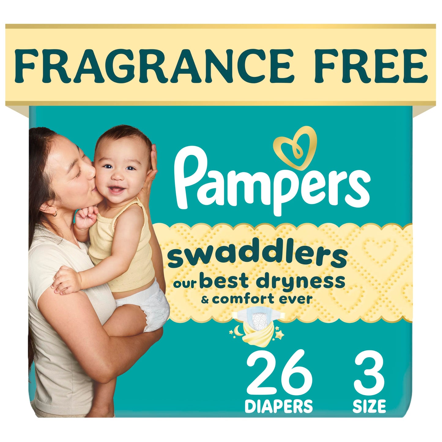 Pampers Swaddlers Diapers, Size 5 (20-37 lbs), 132 Count, Fragrance Free, Hypoallergenic, Absorbent, Pediatrician Recommended, Skin Safe