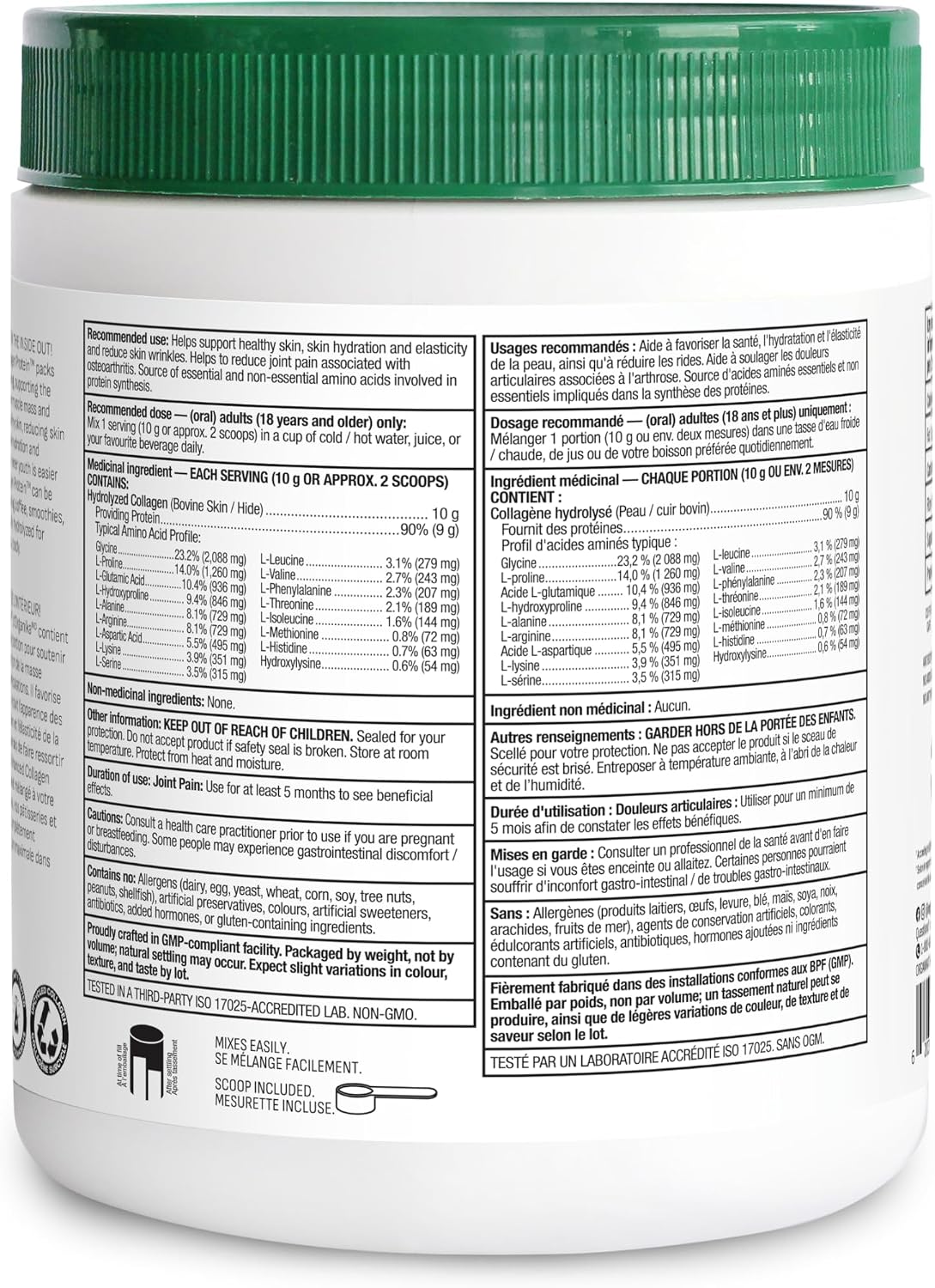 Organika Enhanced Collagen Peptides Powder (Type 1 & 3) | Unflavoured - 500g, 50 servings