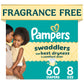 Pampers Swaddlers Diapers, Size 5 (20-37 lbs), 132 Count, Fragrance Free, Hypoallergenic, Absorbent, Pediatrician Recommended, Skin Safe