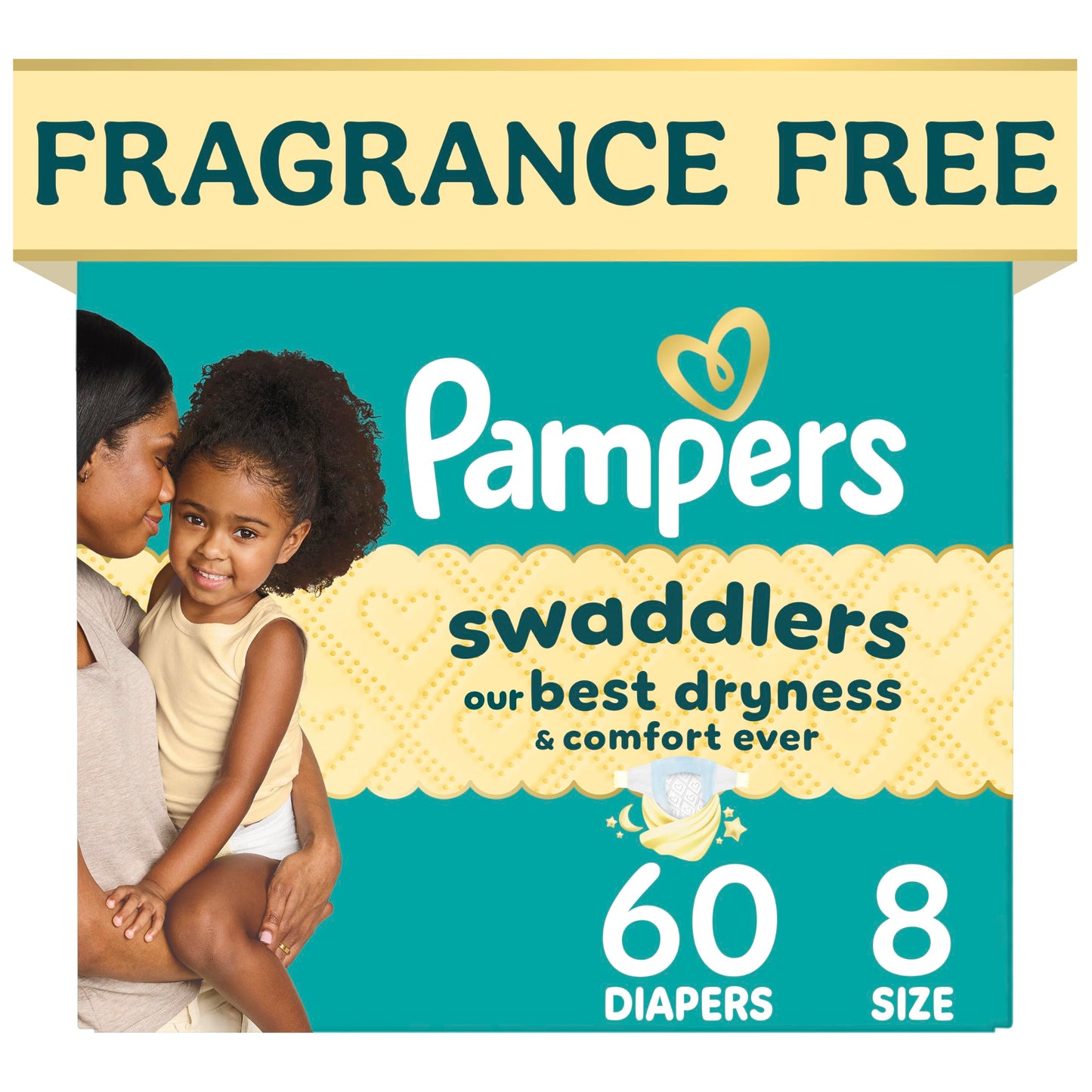 Pampers Swaddlers Diapers, Size 5 (20-37 lbs), 132 Count, Fragrance Free, Hypoallergenic, Absorbent, Pediatrician Recommended, Skin Safe