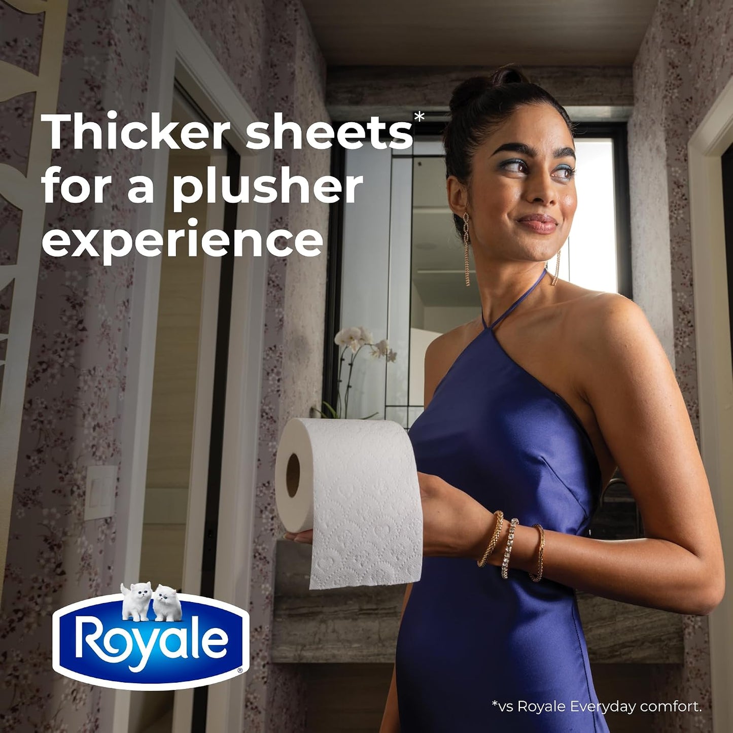 Royale Velour Toilet Paper, 12 Equal 24 Rolls, 142 Bathroom Tissues per roll