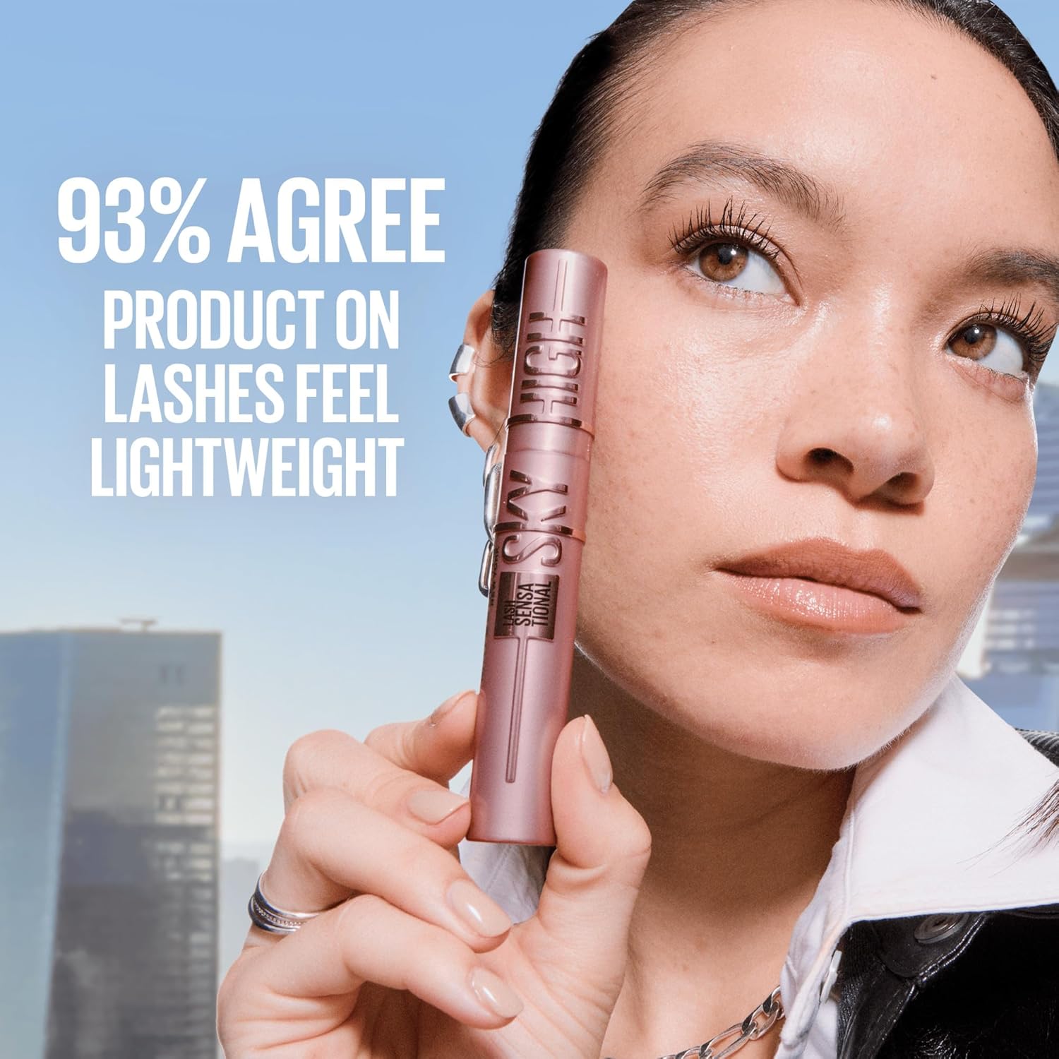 Maybelline New York Lash Sensational Sky High Washable Eyelash Mascara Makeup, Volumizing, Lengthening, Defining, Curling, Multiplying, Buildable Formula, Very Black, 7.2 ml
