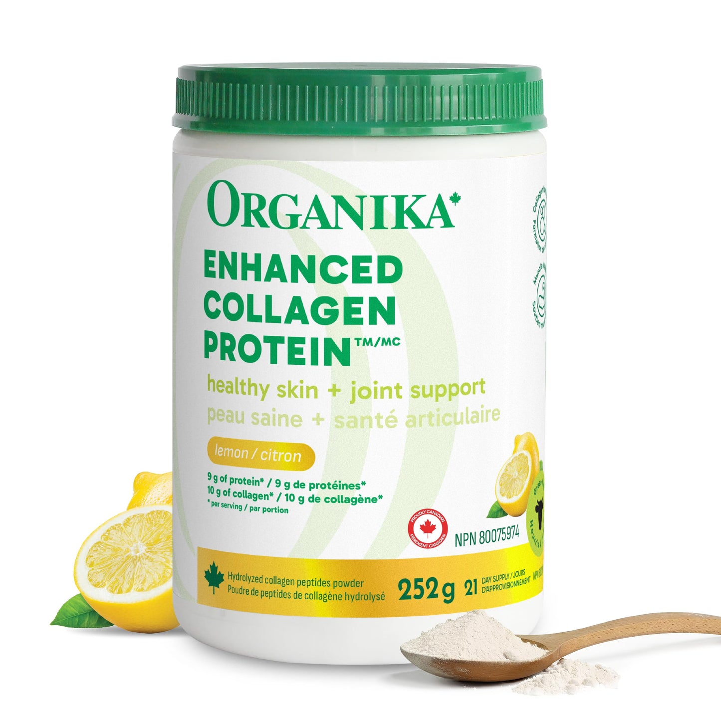 Organika Enhanced Collagen Peptides Powder (Type 1 & 3) | Unflavoured - 500g, 50 servings