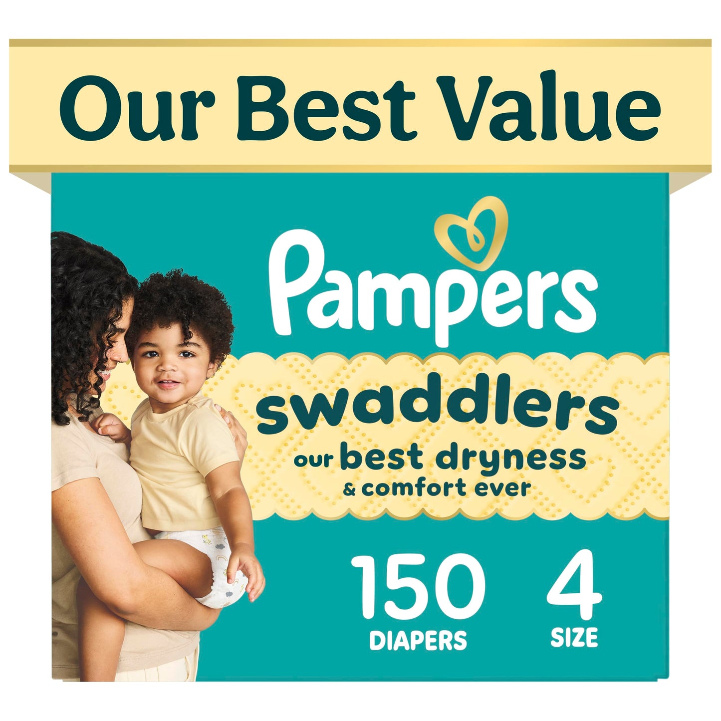 Pampers Swaddlers Diapers, Size 5 (20-37 lbs), 132 Count, Fragrance Free, Hypoallergenic, Absorbent, Pediatrician Recommended, Skin Safe