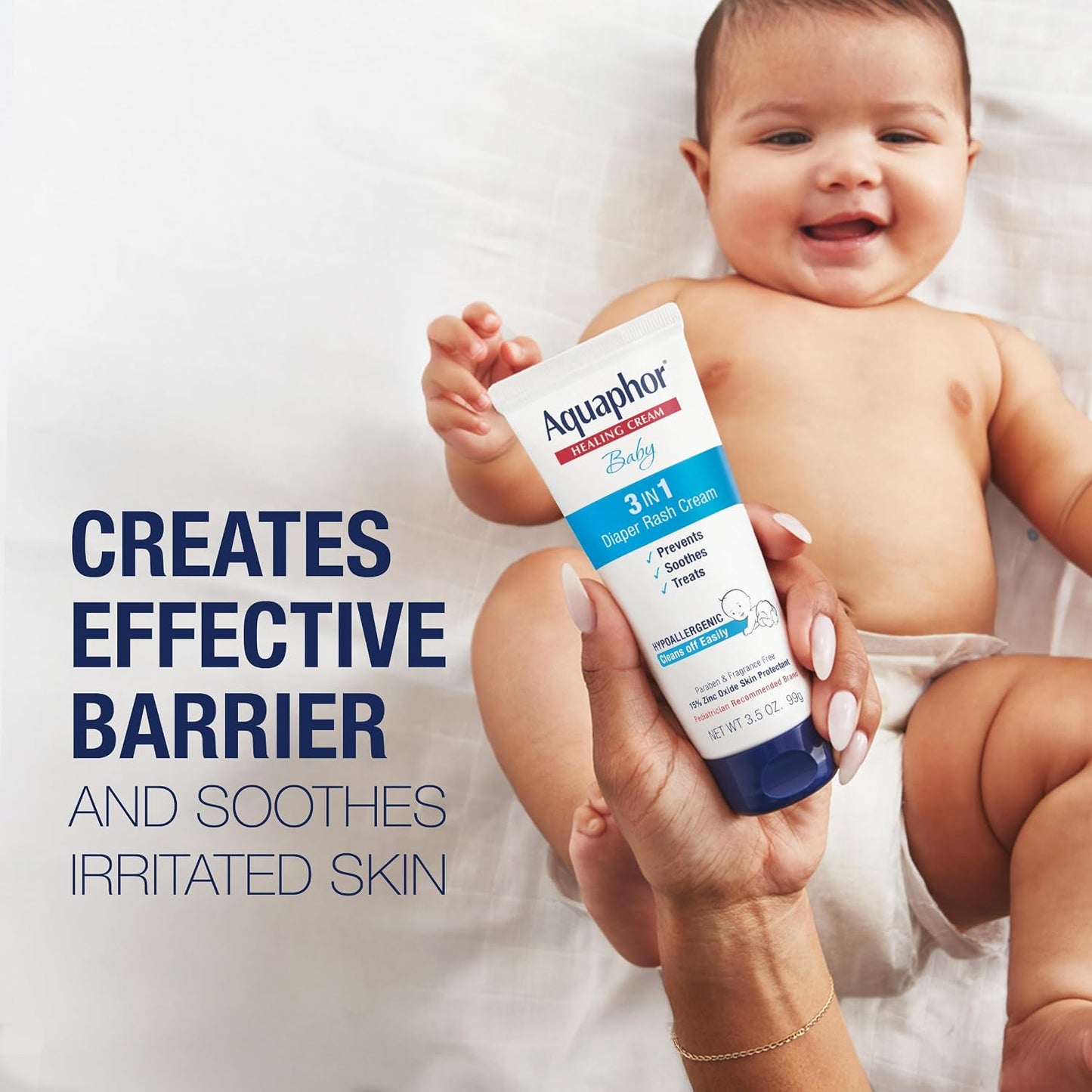 Aquaphor Baby Healing Ointment for Diaper Rash and More, 7 OZ | Baby Skin Protectant with Petrolatum for Chapped or Dry Skin, Drool Rash and Diaper Rash, Hypoallergenic, Fragrance Free