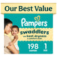 Pampers Swaddlers Diapers, Size 5 (20-37 lbs), 132 Count, Fragrance Free, Hypoallergenic, Absorbent, Pediatrician Recommended, Skin Safe