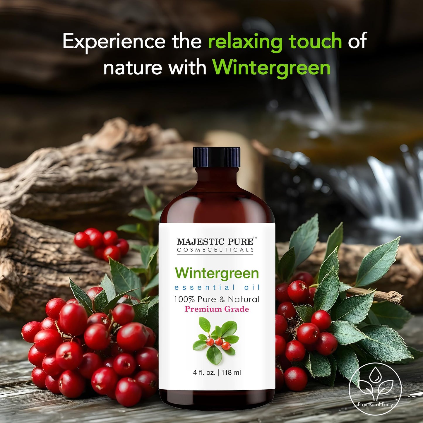 Majestic Pure Peppermint Essential Oil for Diffuser - 4 Fl Oz | 100% Natural Essentials Oils for Aromatherapy, Massage, Steam inhalation, Air Freshing, Soap and Candle Making
