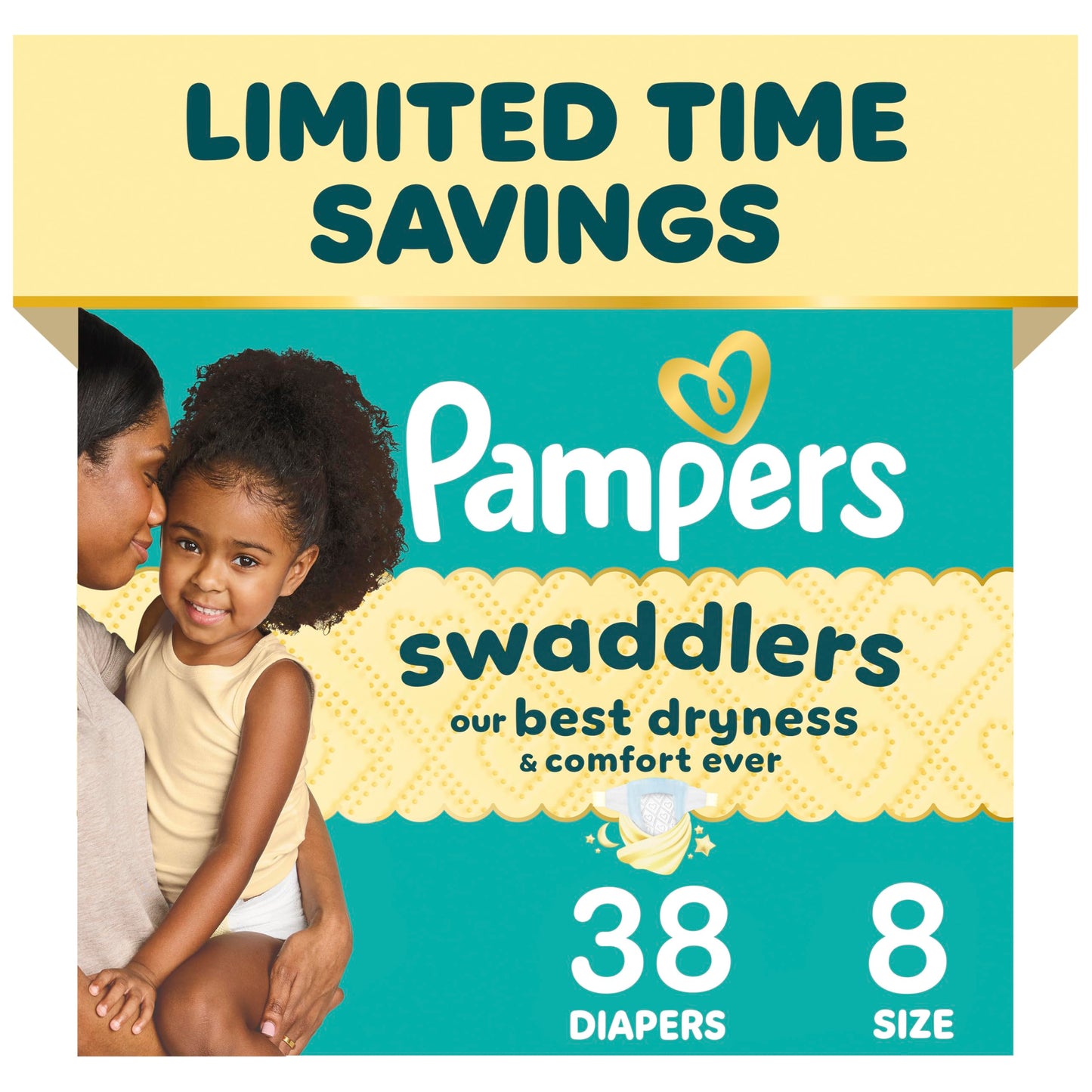 Pampers Swaddlers Diapers, Size 5 (20-37 lbs), 132 Count, Fragrance Free, Hypoallergenic, Absorbent, Pediatrician Recommended, Skin Safe