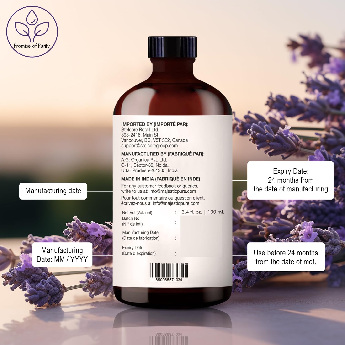 Majestic Pure Peppermint Essential Oil for Diffuser - 4 Fl Oz | 100% Natural Essentials Oils for Aromatherapy, Massage, Steam inhalation, Air Freshing, Soap and Candle Making
