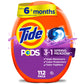 Tide PODS laundry detergent pacs, 3-in-1 Stain Remover, Odor Fighter, Color ProteCountor, 76 Count, HE compatible, Spring Meadow Scent
