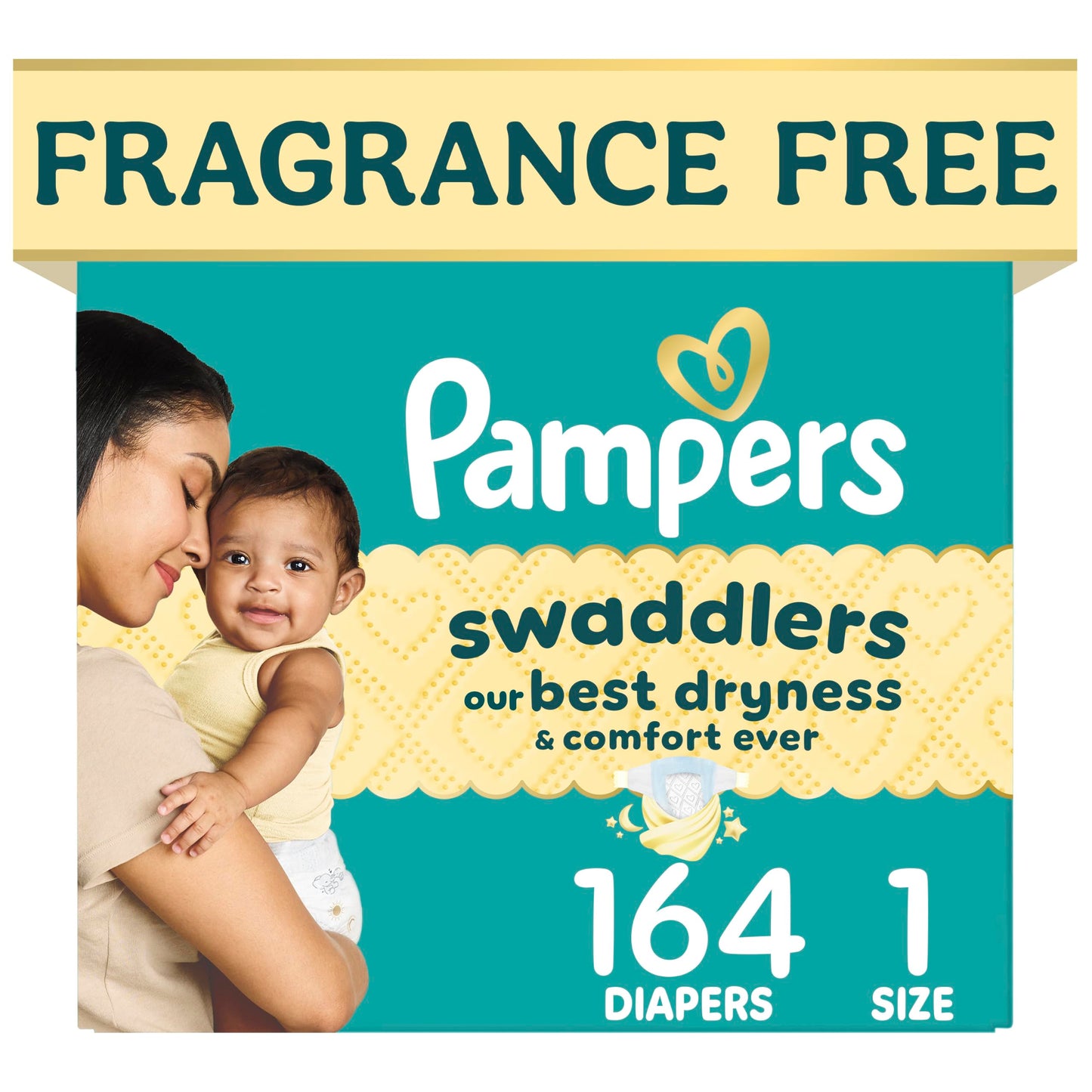 Pampers Swaddlers Diapers, Size 5 (20-37 lbs), 132 Count, Fragrance Free, Hypoallergenic, Absorbent, Pediatrician Recommended, Skin Safe