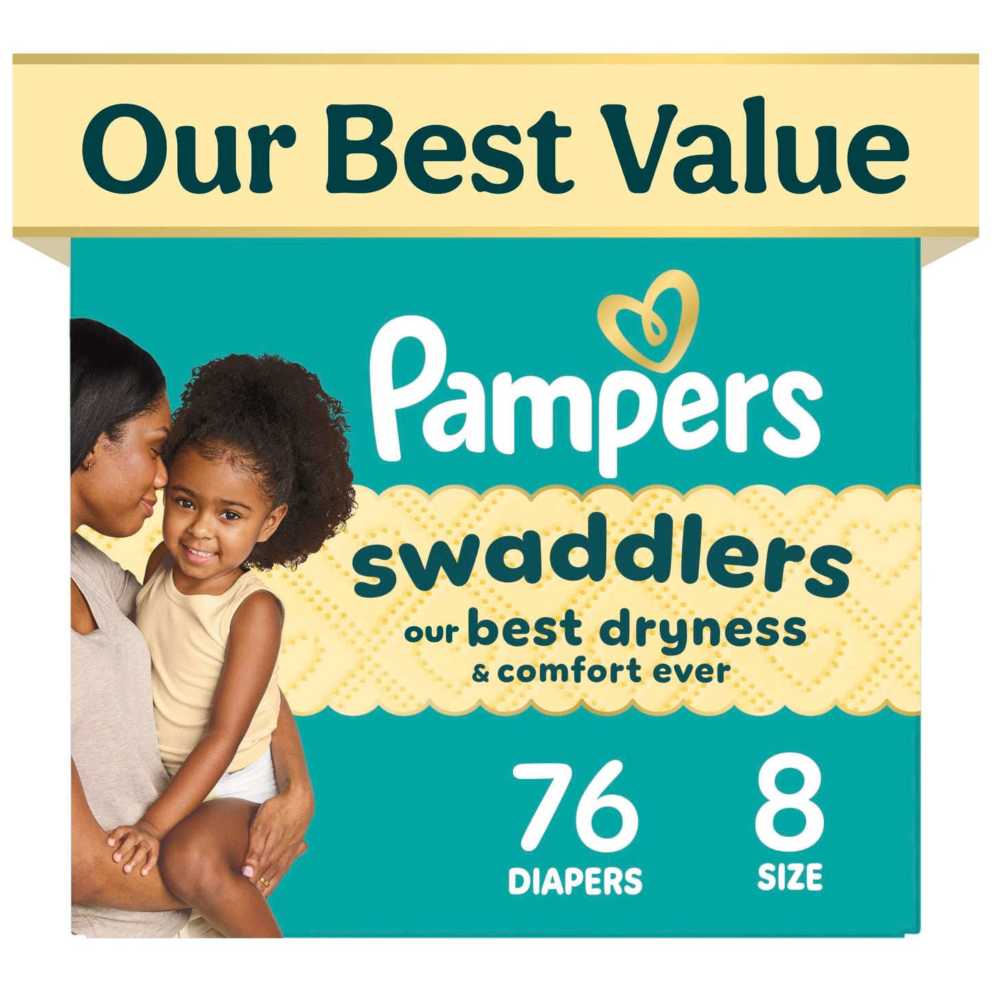 Pampers Swaddlers Diapers, Size 5 (20-37 lbs), 132 Count, Fragrance Free, Hypoallergenic, Absorbent, Pediatrician Recommended, Skin Safe