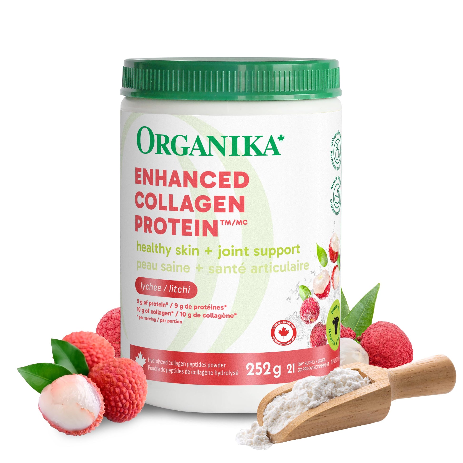 Organika Enhanced Collagen Peptides Powder (Type 1 & 3) | Unflavoured - 500g, 50 servings