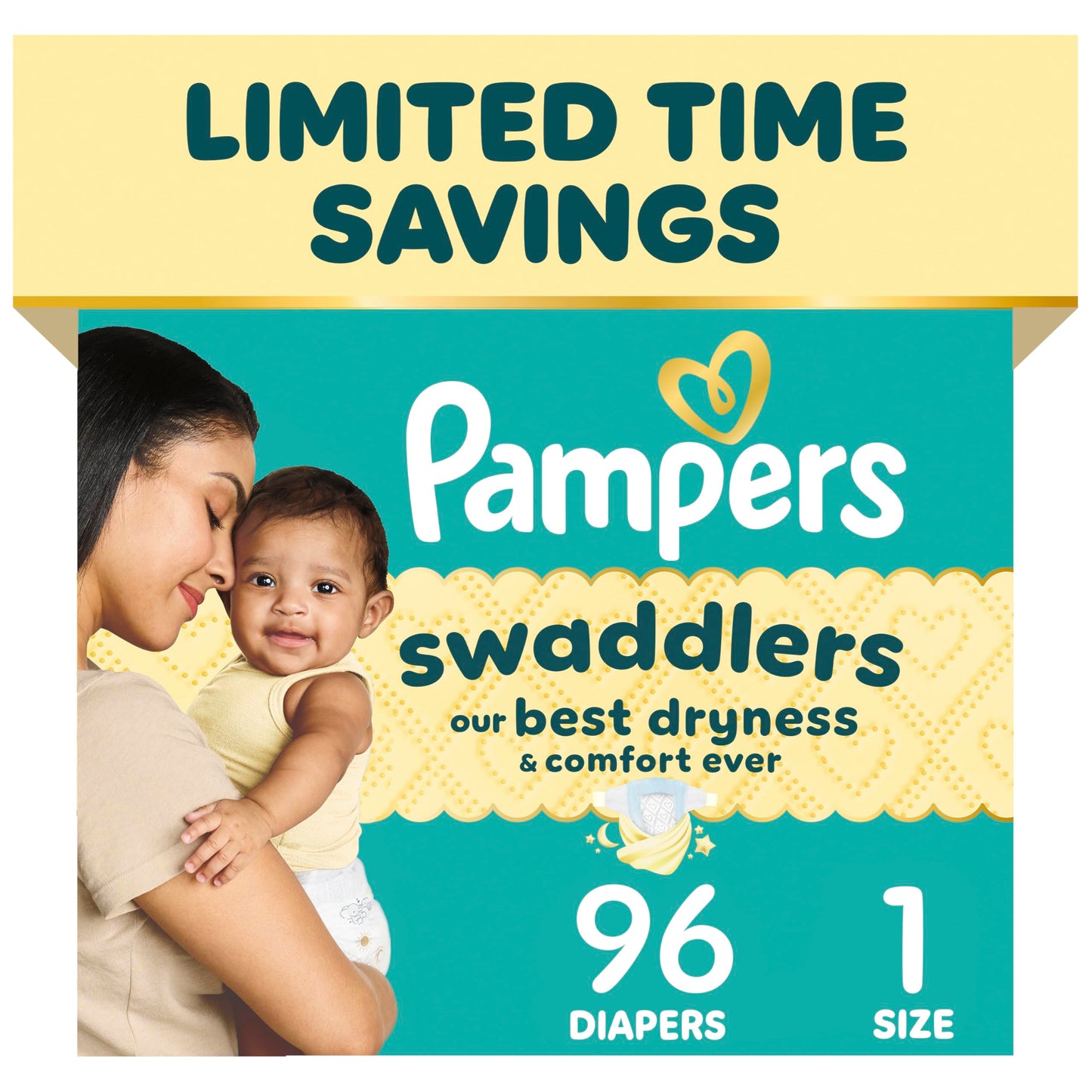Pampers Swaddlers Diapers, Size 5 (20-37 lbs), 132 Count, Fragrance Free, Hypoallergenic, Absorbent, Pediatrician Recommended, Skin Safe
