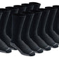 Dickies Men's Dri-tech Original Moisture Control Crew Socks, Available in M-xxl (6, 12, 18 Pairs)