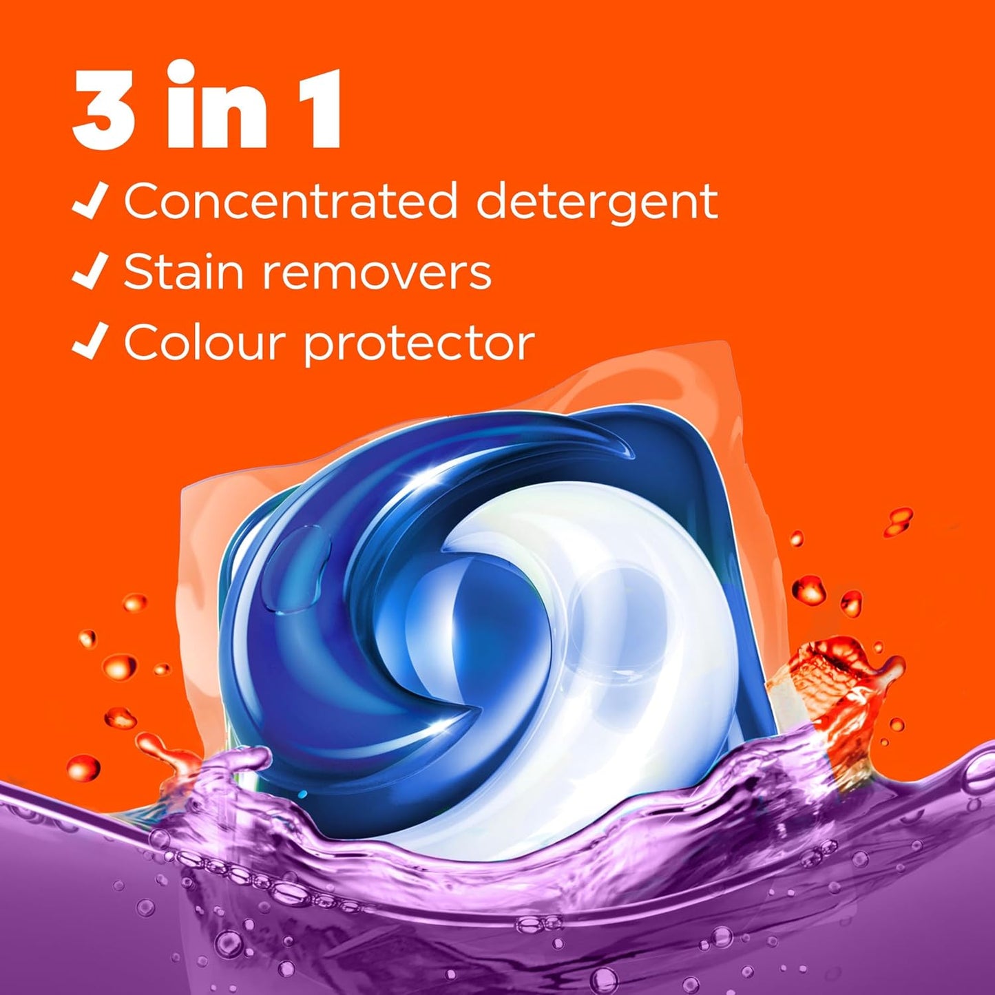 Tide PODS laundry detergent pacs, 3-in-1 Stain Remover, Odor Fighter, Color ProteCountor, 76 Count, HE compatible, Spring Meadow Scent