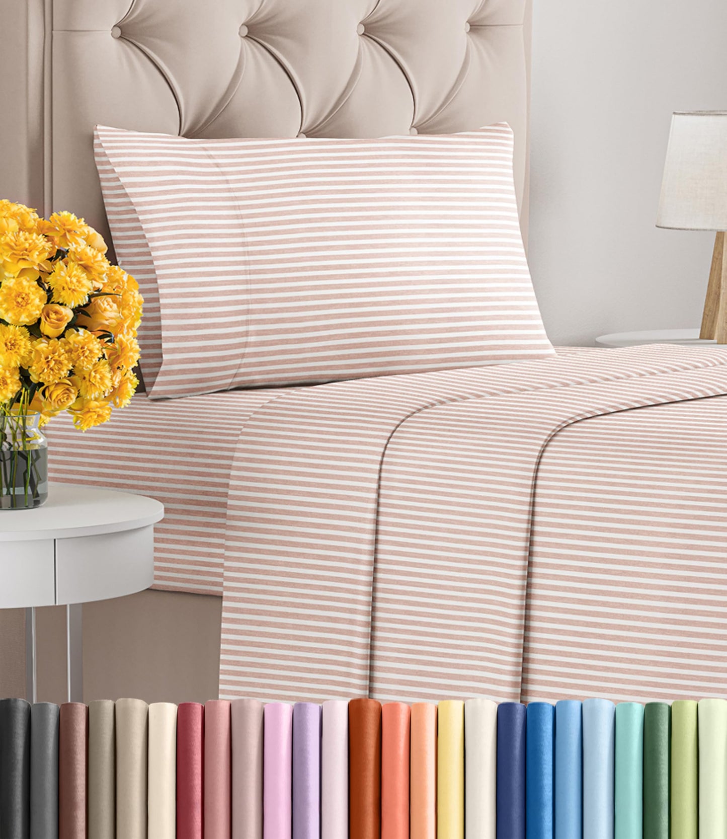 Queen Size 4 Piece Sheet Set - Comfy Breathable & Cooling Sheets - White