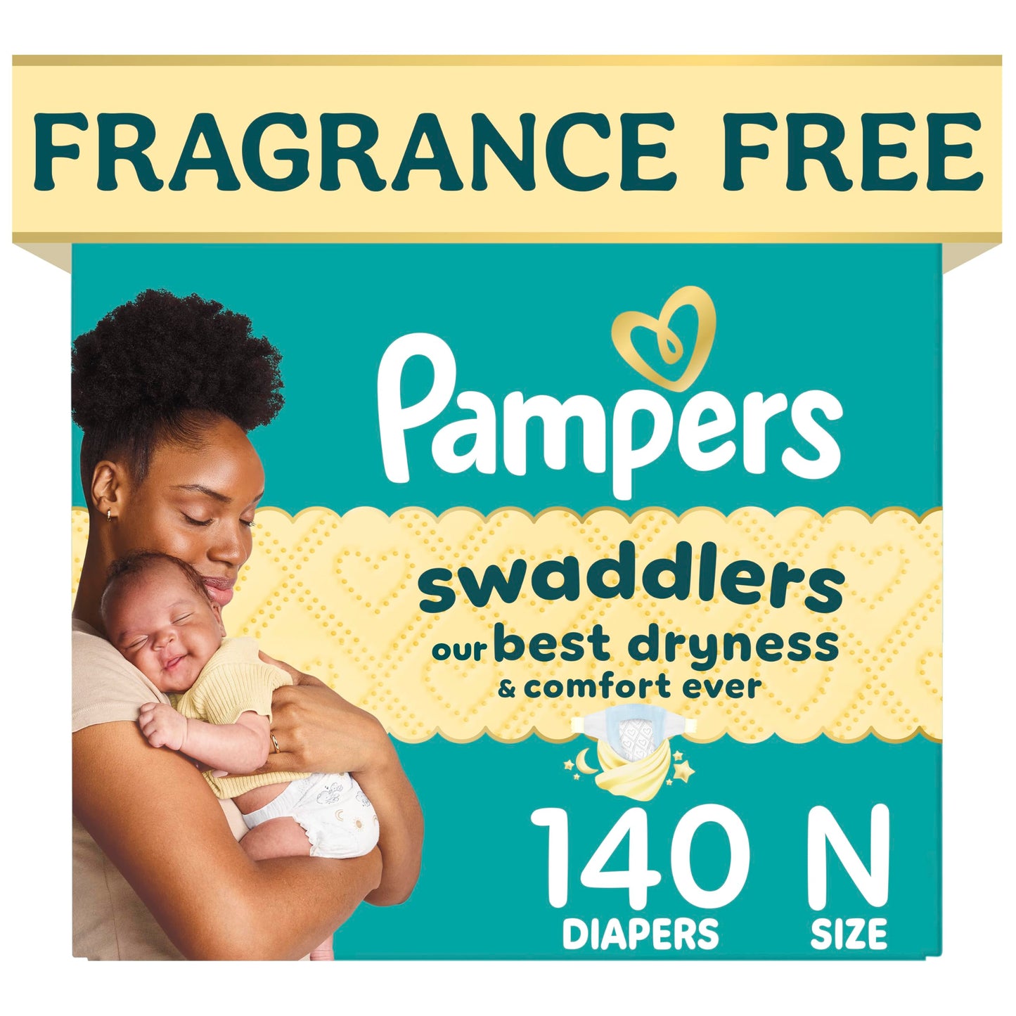 Pampers Swaddlers Diapers, Size 5 (20-37 lbs), 132 Count, Fragrance Free, Hypoallergenic, Absorbent, Pediatrician Recommended, Skin Safe
