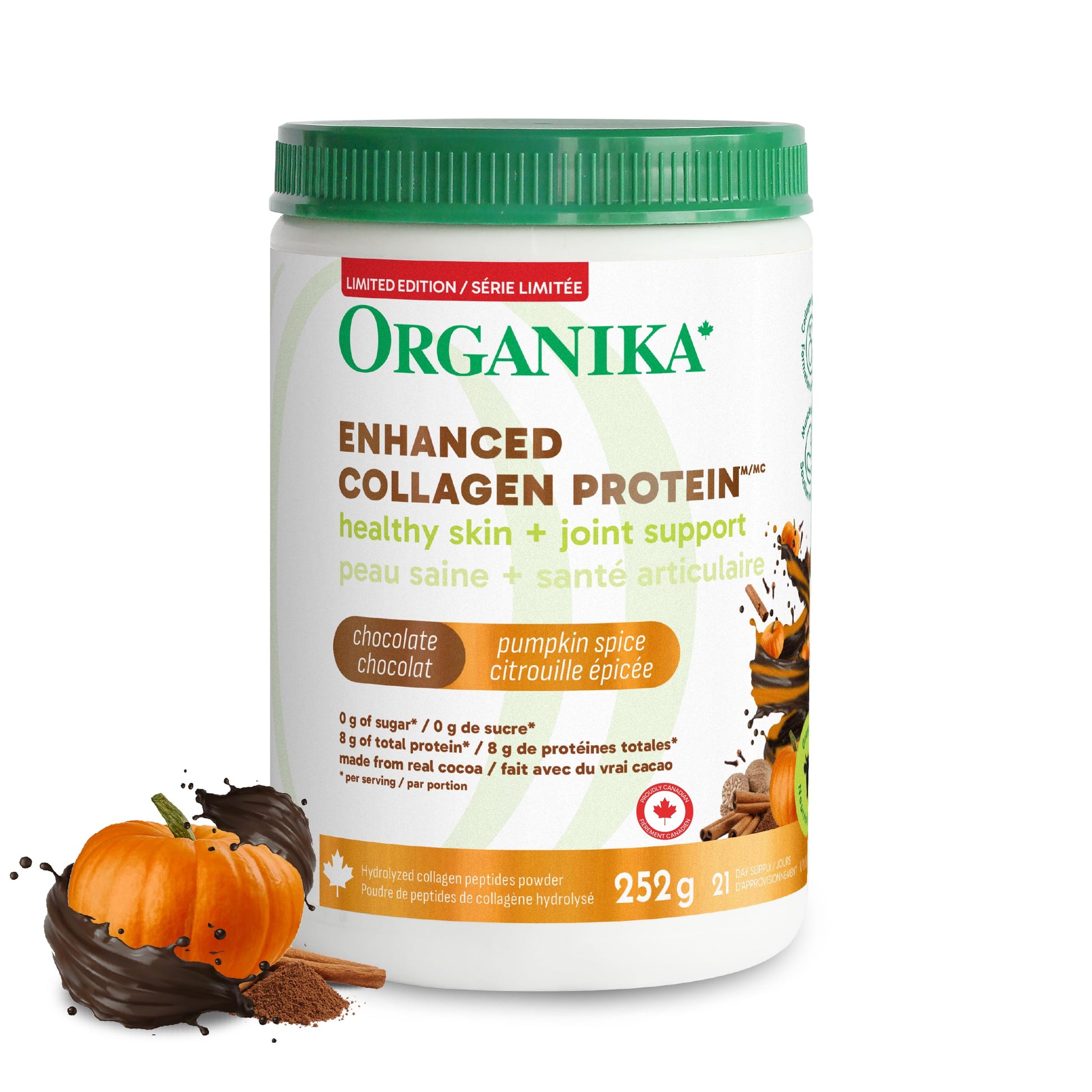 Organika Enhanced Collagen Peptides Powder (Type 1 & 3) | Unflavoured - 500g, 50 servings