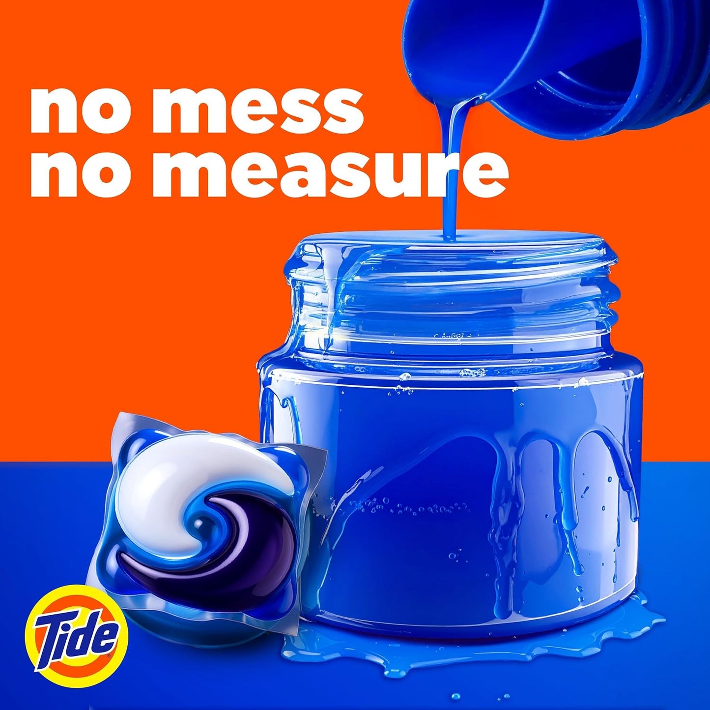 Tide PODS laundry detergent pacs, 3-in-1 Stain Remover, Odor Fighter, Color ProteCountor, 76 Count, HE compatible, Spring Meadow Scent